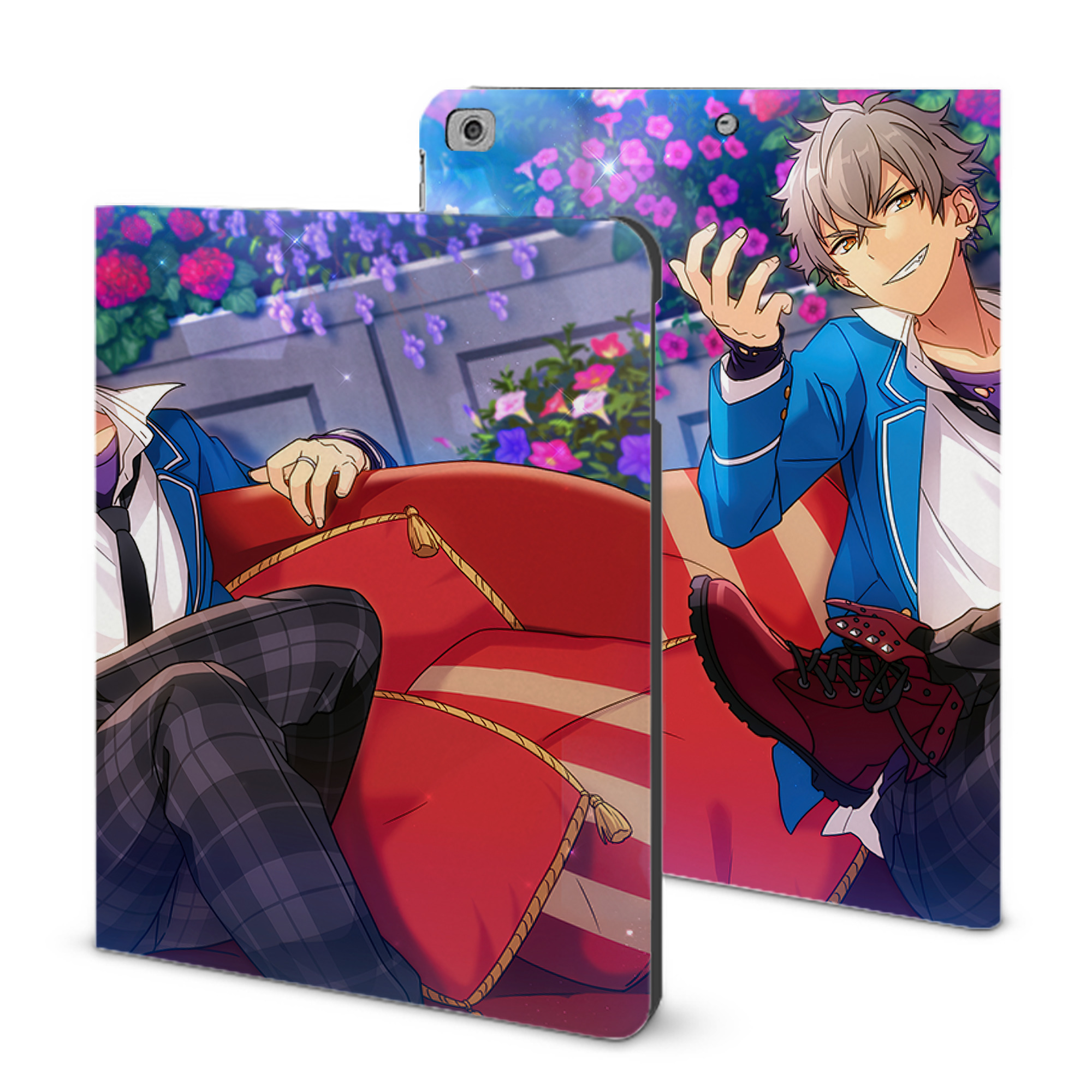 （画像用） あんさんぶるスターズ! Ensemble Stars IPad ケース ブック型 PUレザー TPU 耐衝撃 軽量 薄型 ペン収納なし 全面保護 IPad 各モデル対応